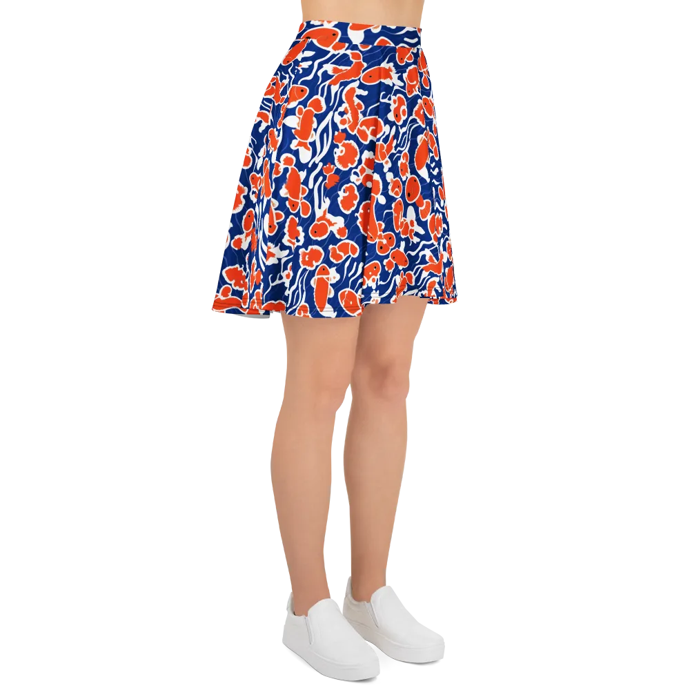 Crimson Current on Skater Skirt — Right