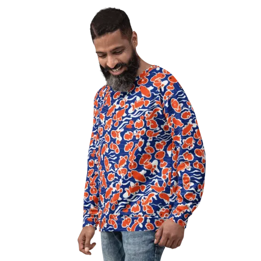 Crimson Current on a Sweatshirt