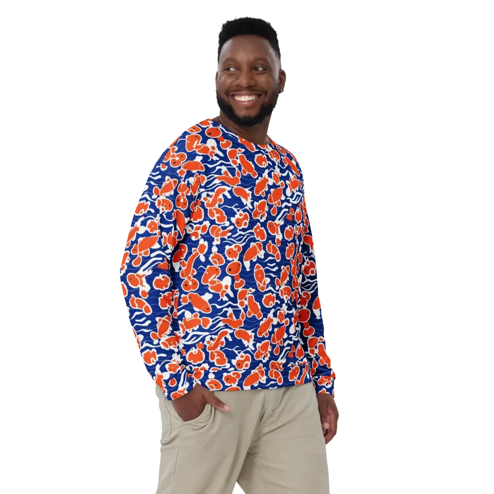 Crimson Current on Sweatshirt — Front
