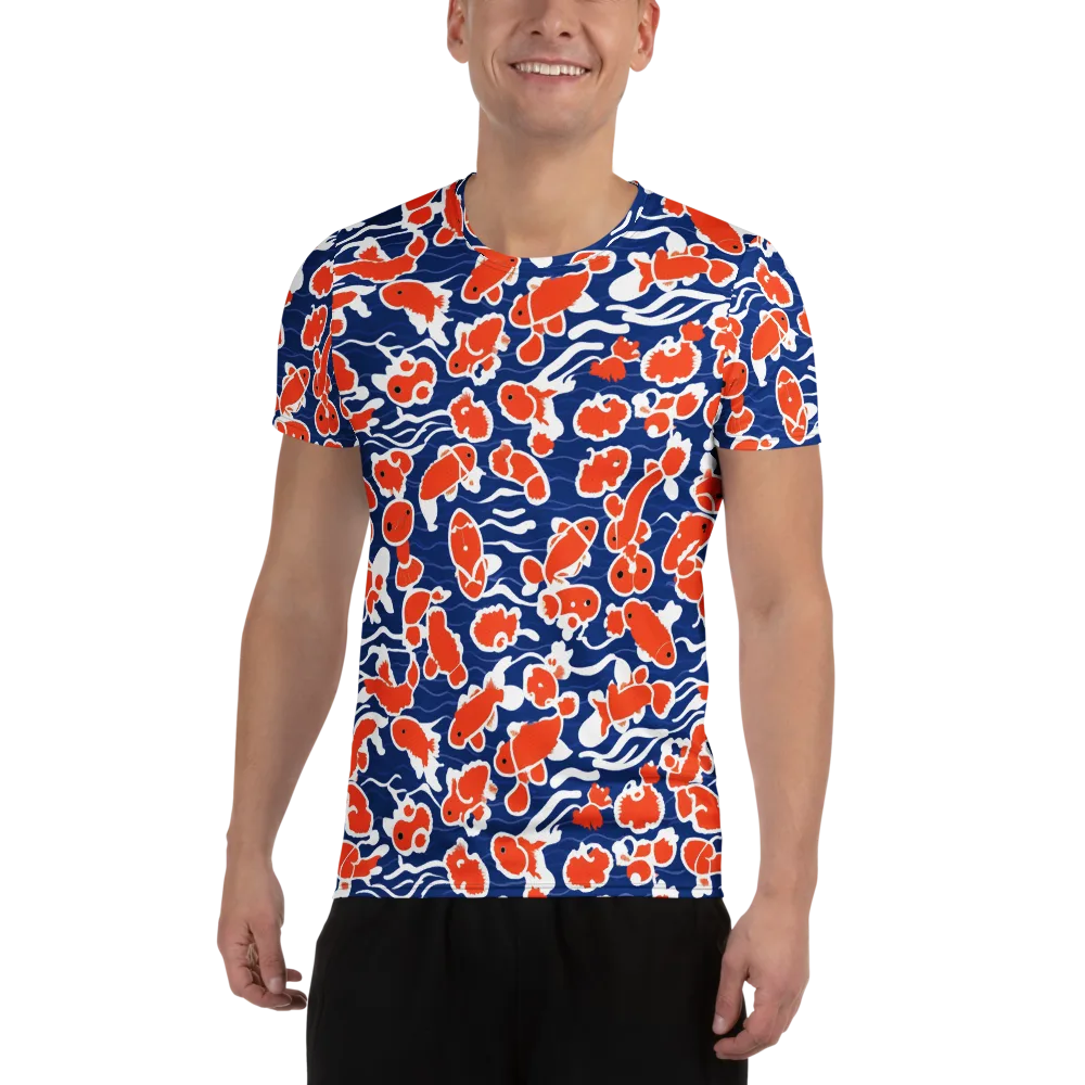 Crimson Current on Men's Athletic T-Shirt — Front