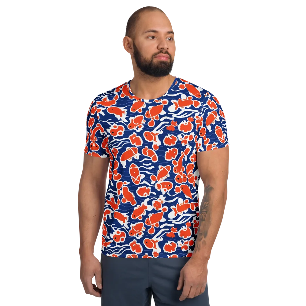 Crimson Current on Men's Athletic T-Shirt — Front