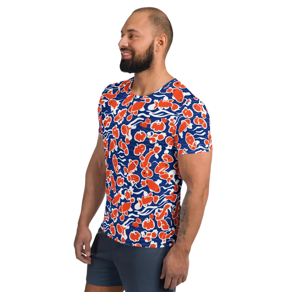 Crimson Current on Men's Athletic T-Shirt — Left