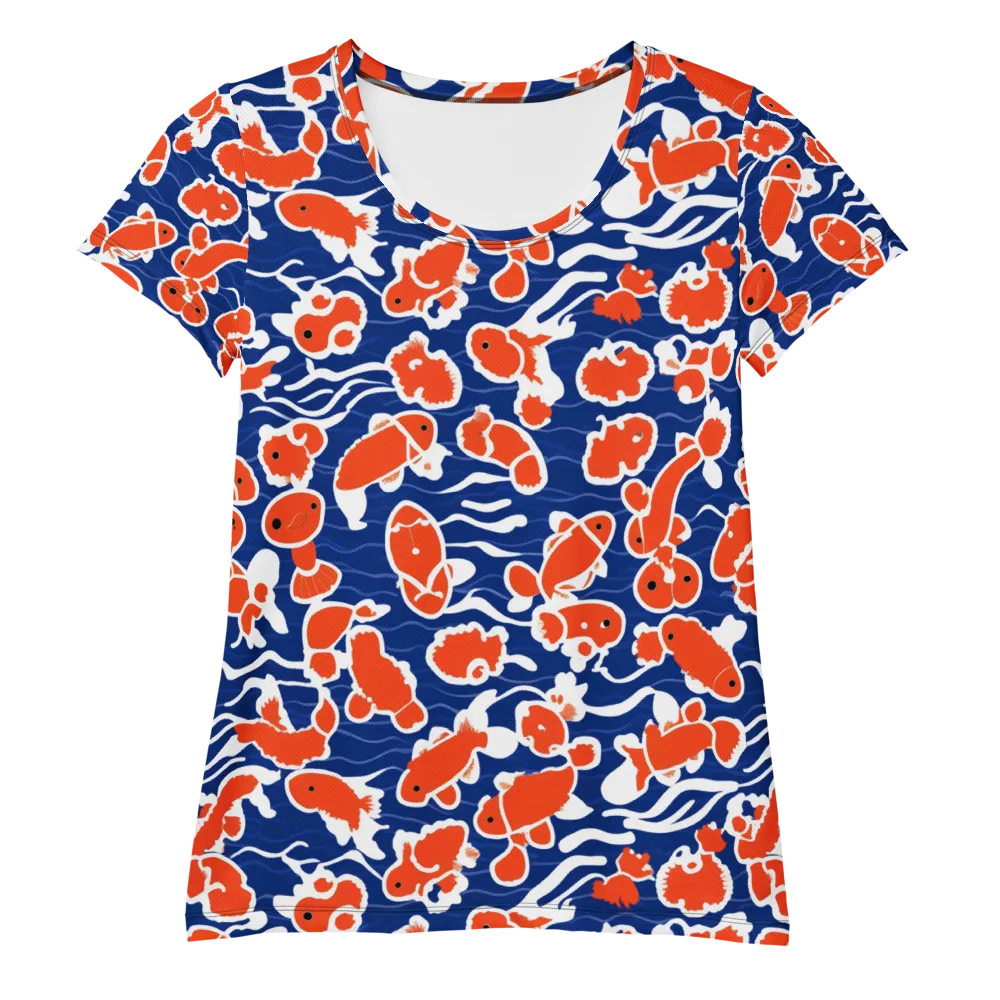 Crimson Current on Women's Athletic T-Shirt — Front