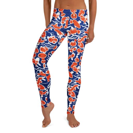 Crimson Current on a Leggings