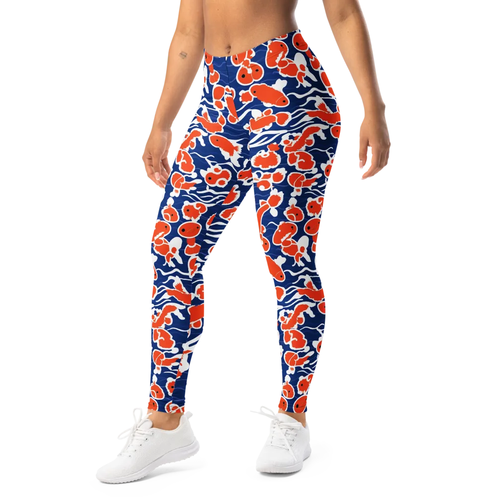 Crimson Current on Leggings — Left Front