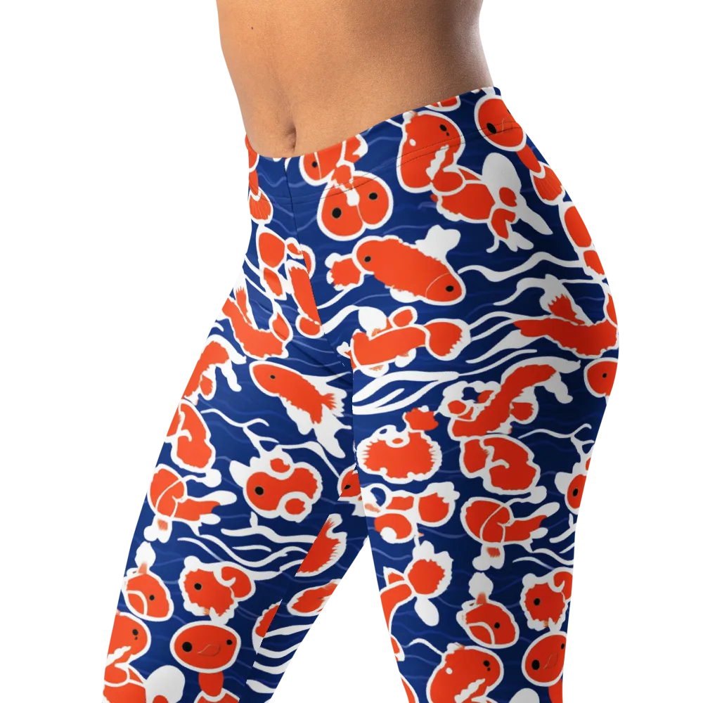 Crimson Current on Leggings — Left Front
