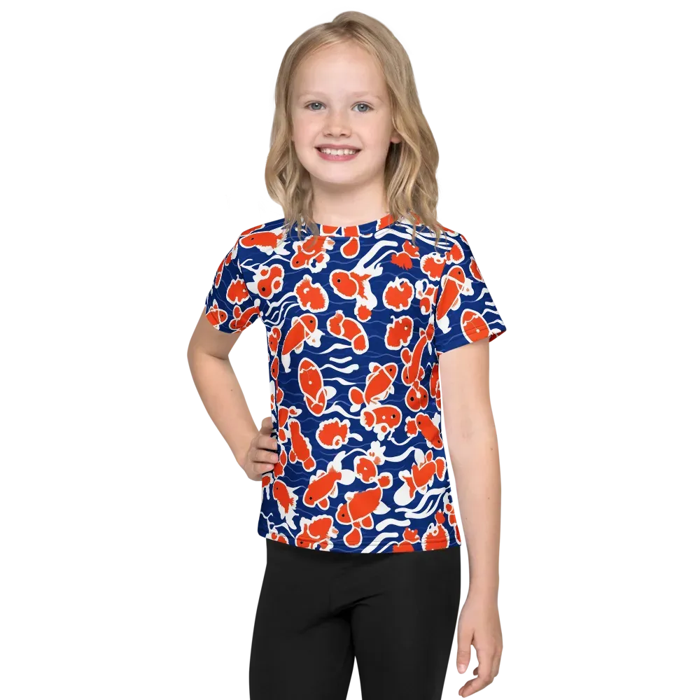 Crimson Current on Kids Crew Neck T-Shirt — Front
