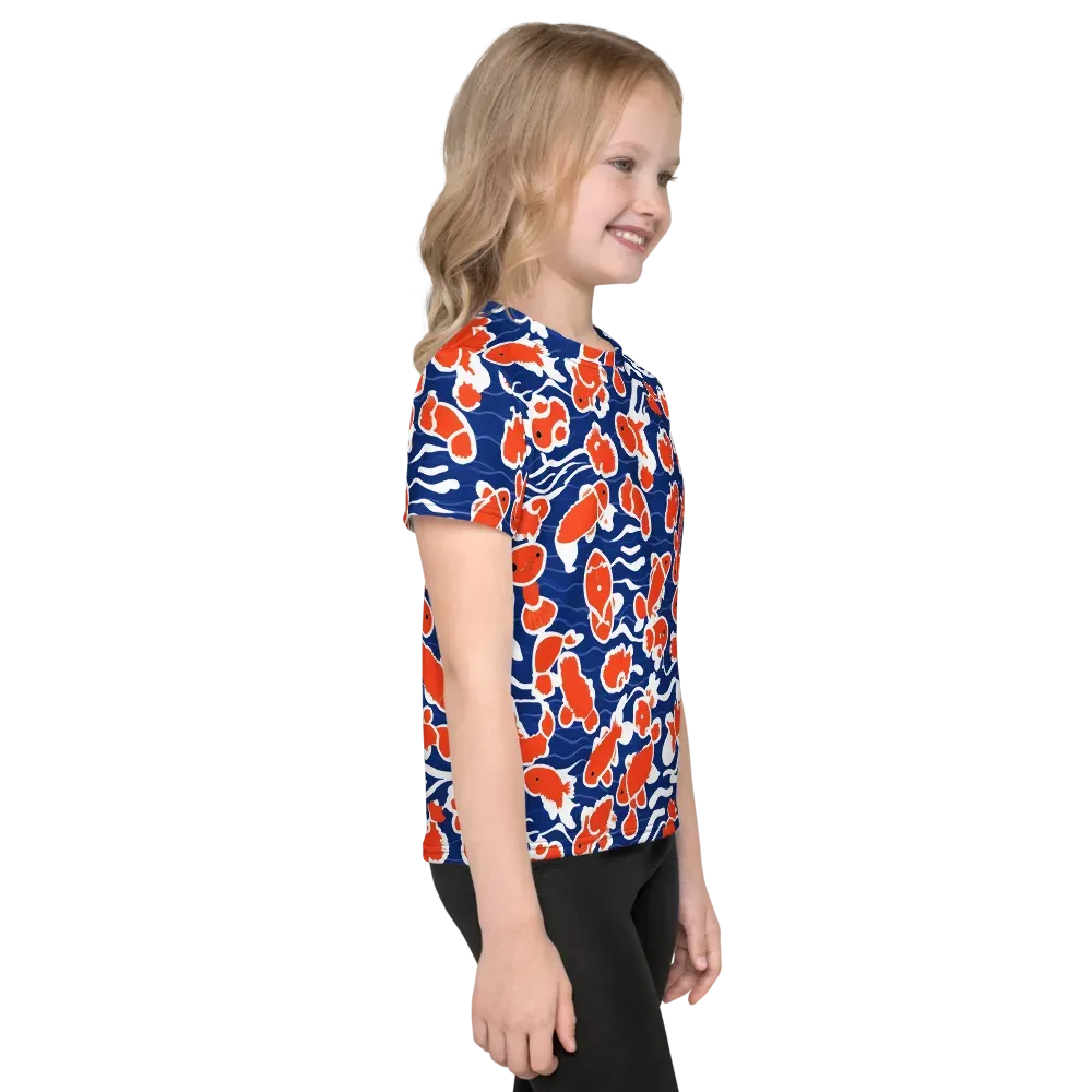 Crimson Current on Kids Crew Neck T-Shirt — Right