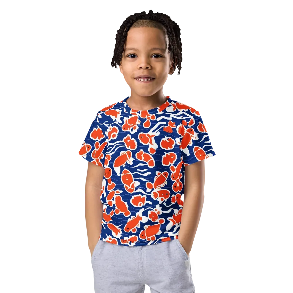 Crimson Current on Kids Crew Neck T-Shirt — Front