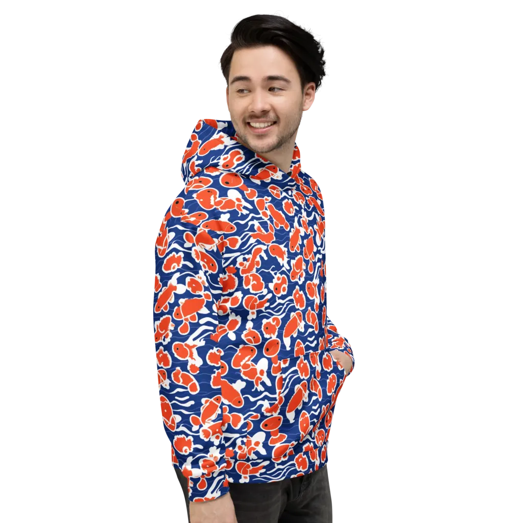 Crimson Current on Hoodie — Right
