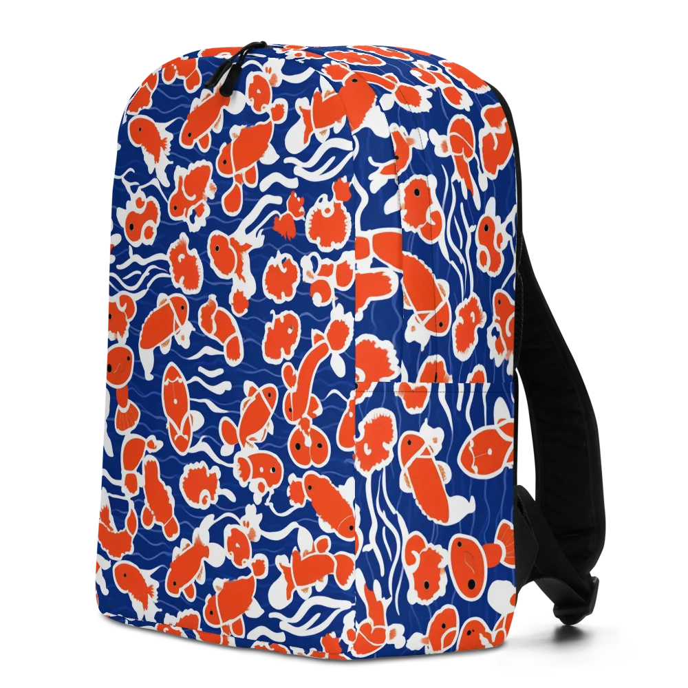 Crimson Current on Minimalist Backpack — Left