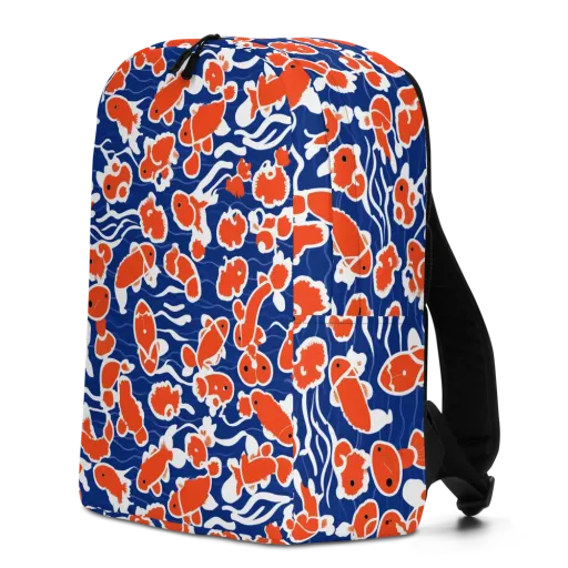 Crimson Current on a Minimalist Backpack