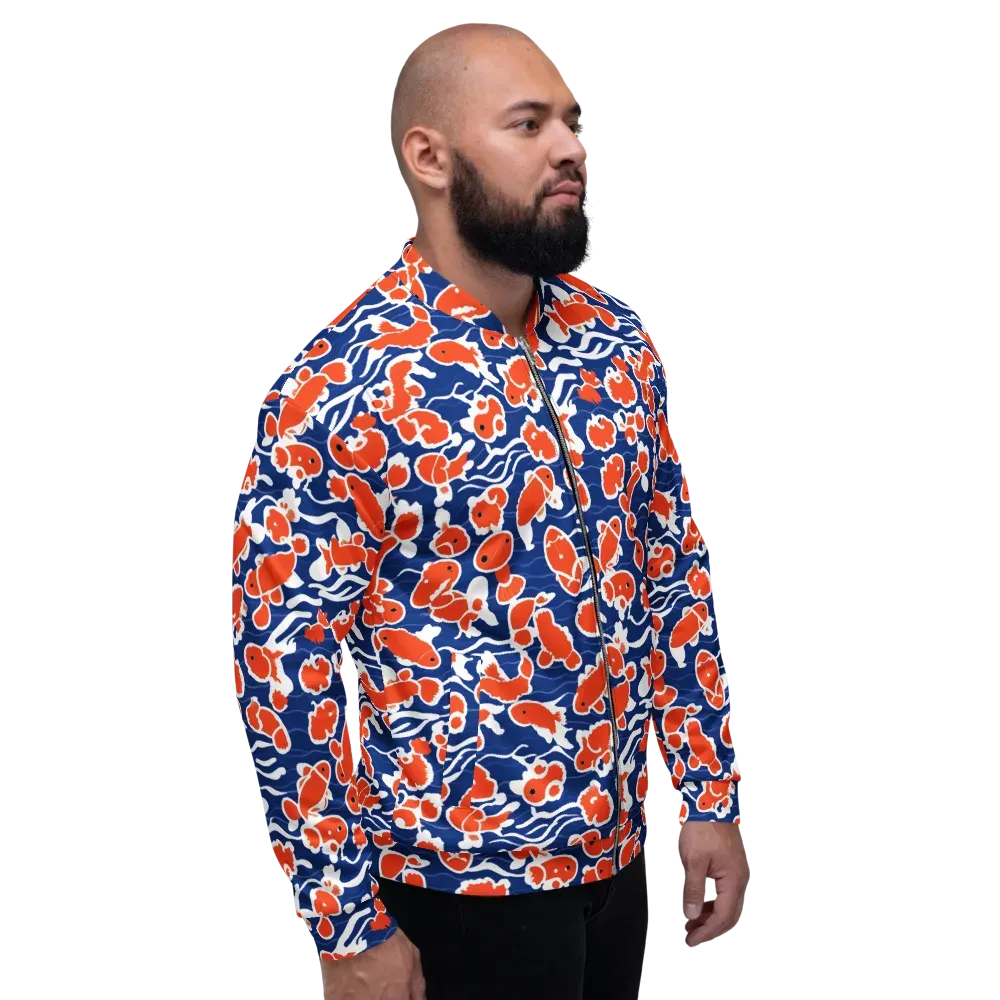 Crimson Current on Bomber Jacket — Right