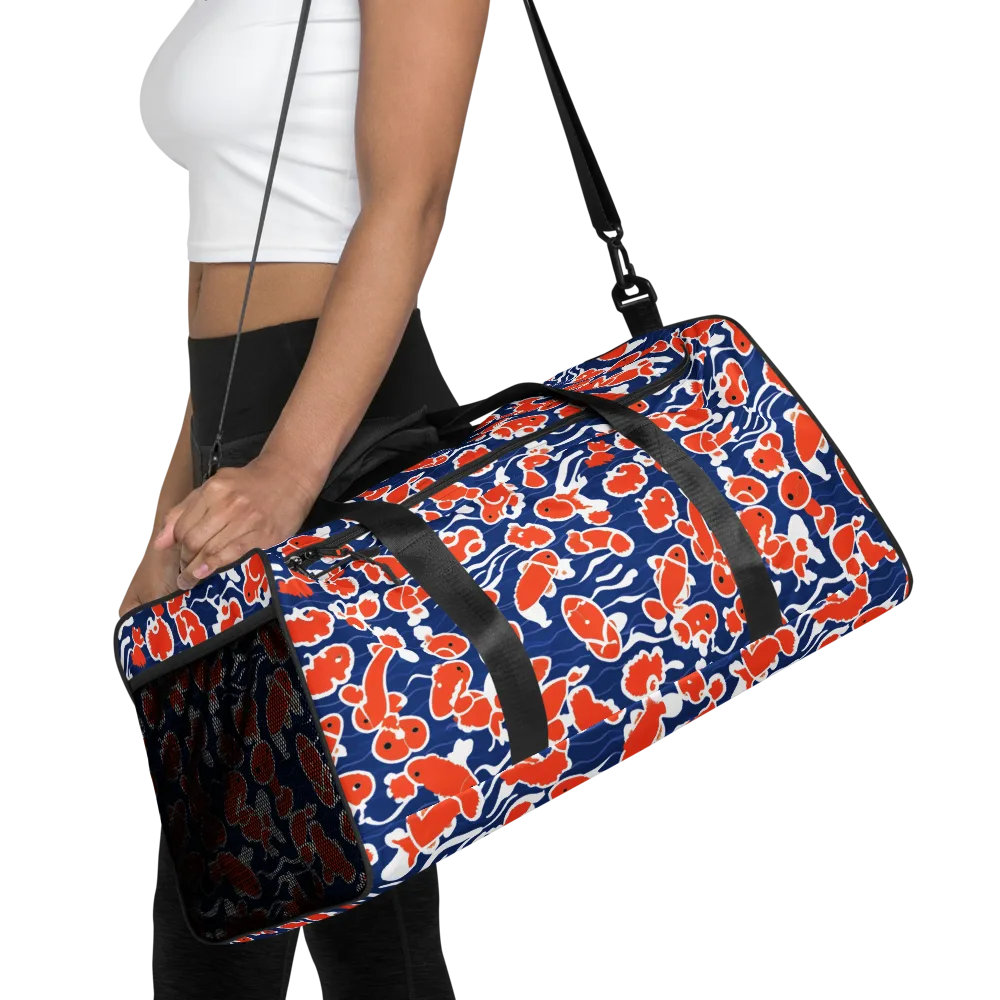 Crimson Current on Duffle Bag — Front