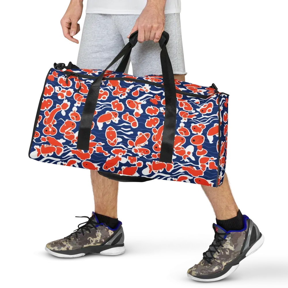 Crimson Current on Duffle Bag — Front