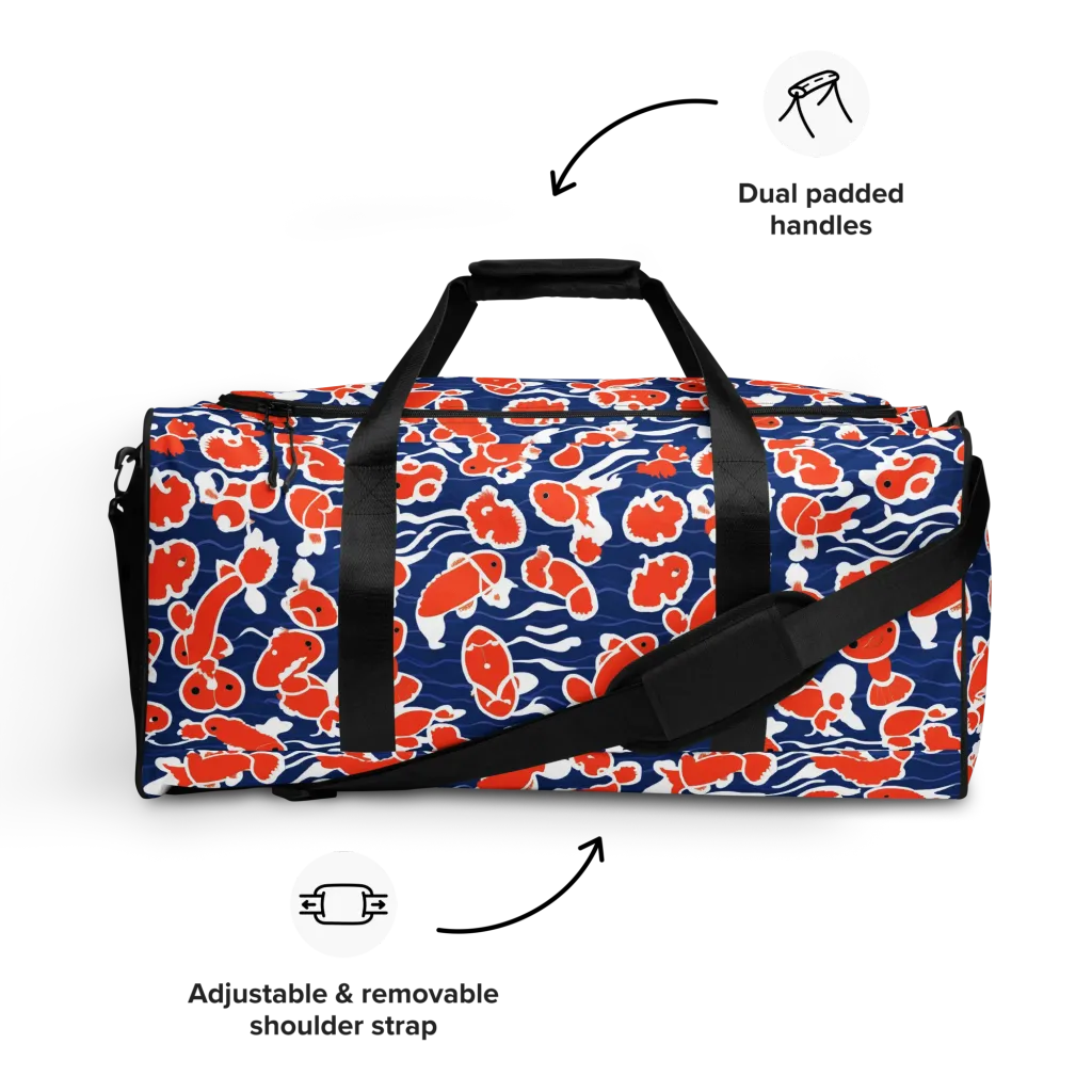 Crimson Current on Duffle Bag — Front