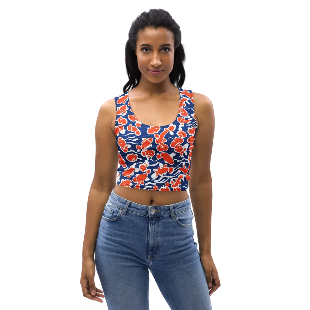 Crimson Current on Crop Top — Front