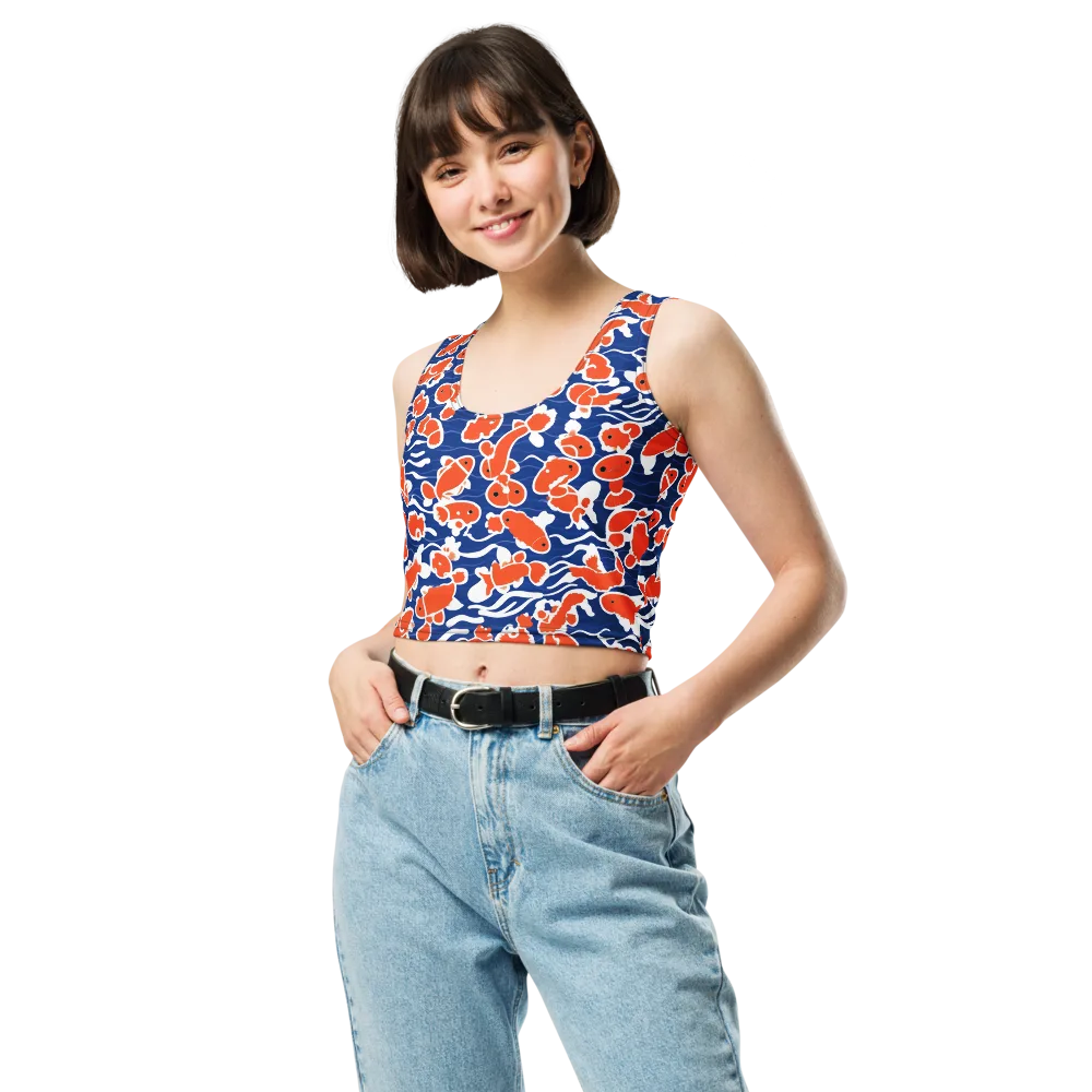 Crimson Current on Crop Top — Front