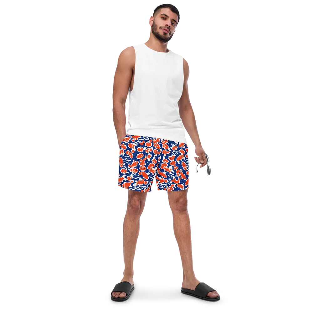 Crimson Current on Swim Trunks — Front