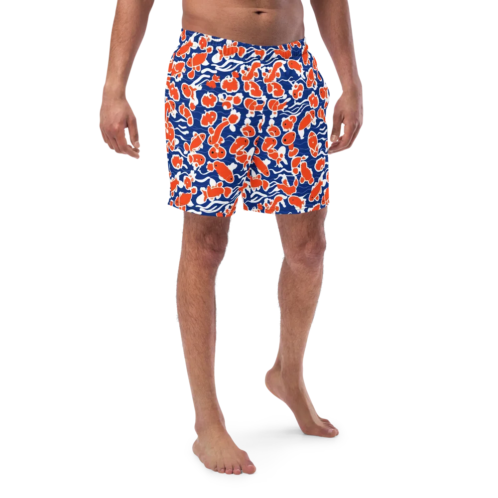 Crimson Current on Swim Trunks — Front