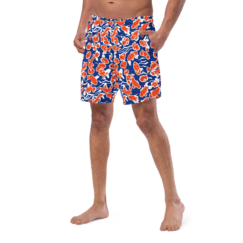 Crimson Current on Swim Trunks — Left Front