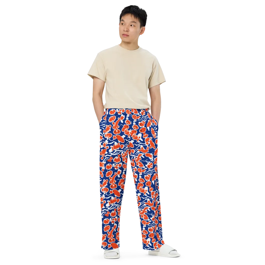 Crimson Current on Wide-Leg Pants — Front