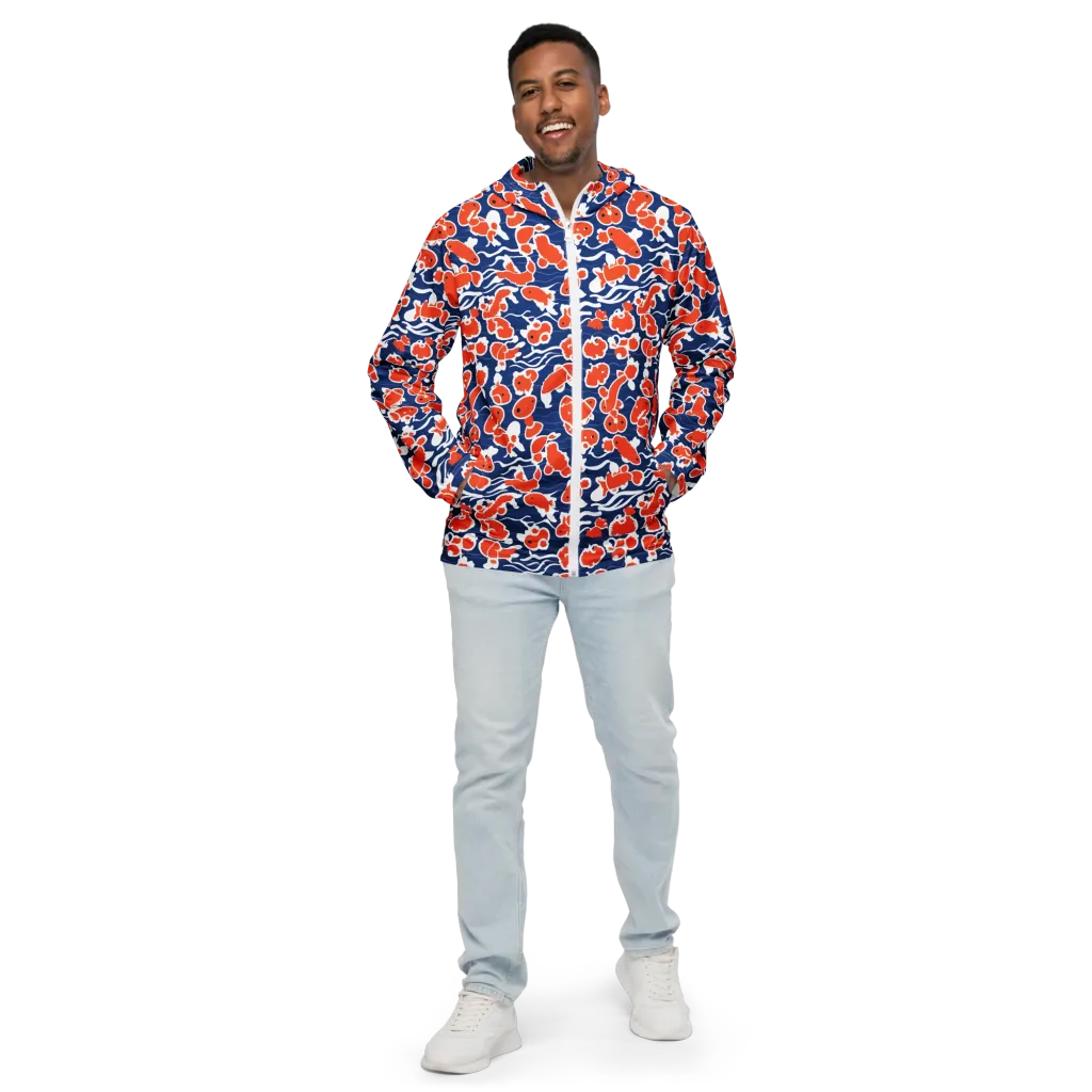 Crimson Current on Men's Windbreaker — Front