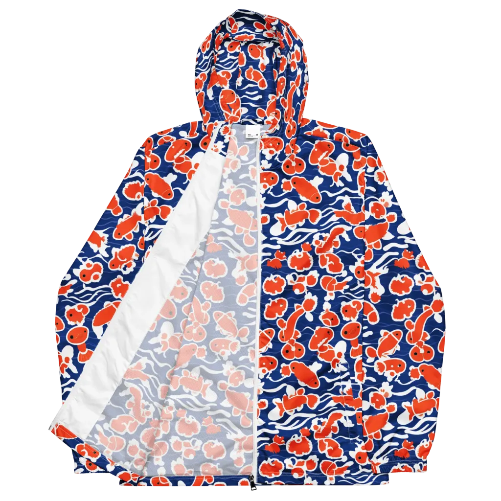 Crimson Current on Men's Windbreaker — Front