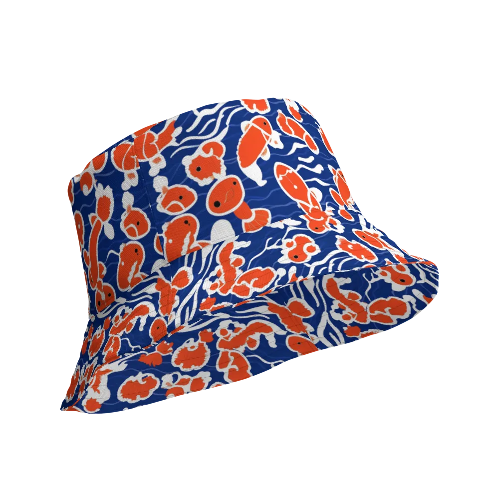 Crimson Current on Reversible Bucket Hat — Product details Outside