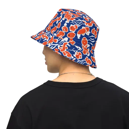 Crimson Current on a Reversible Bucket Hat