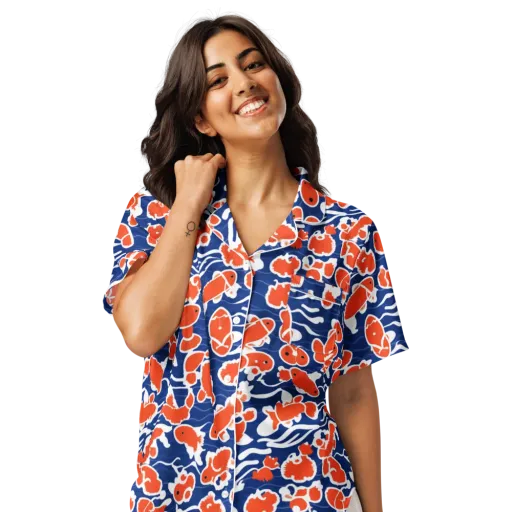 Crimson Current on a Women's Short Sleeve Pajama Top