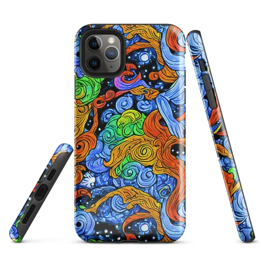 Blue Flame Orbit on a Tough Case for iPhone®
