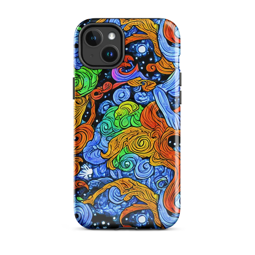 Blue Flame Orbit on MagSafe Tough Case for iPhone® — Front