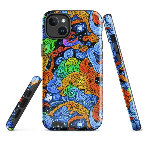 Blue Flame Orbit on a MagSafe Tough Case for iPhone®