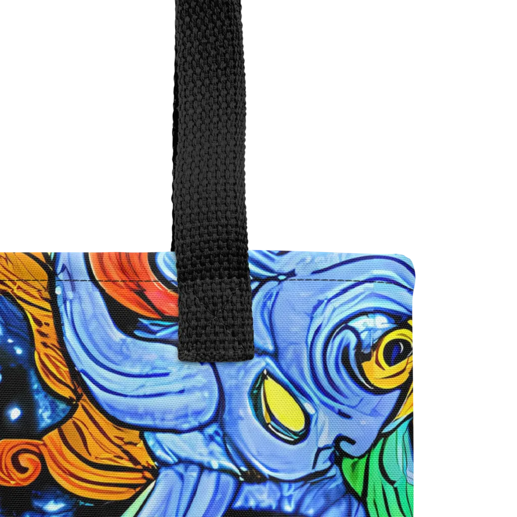 Blue Flame Orbit on Tote Bag — Product details