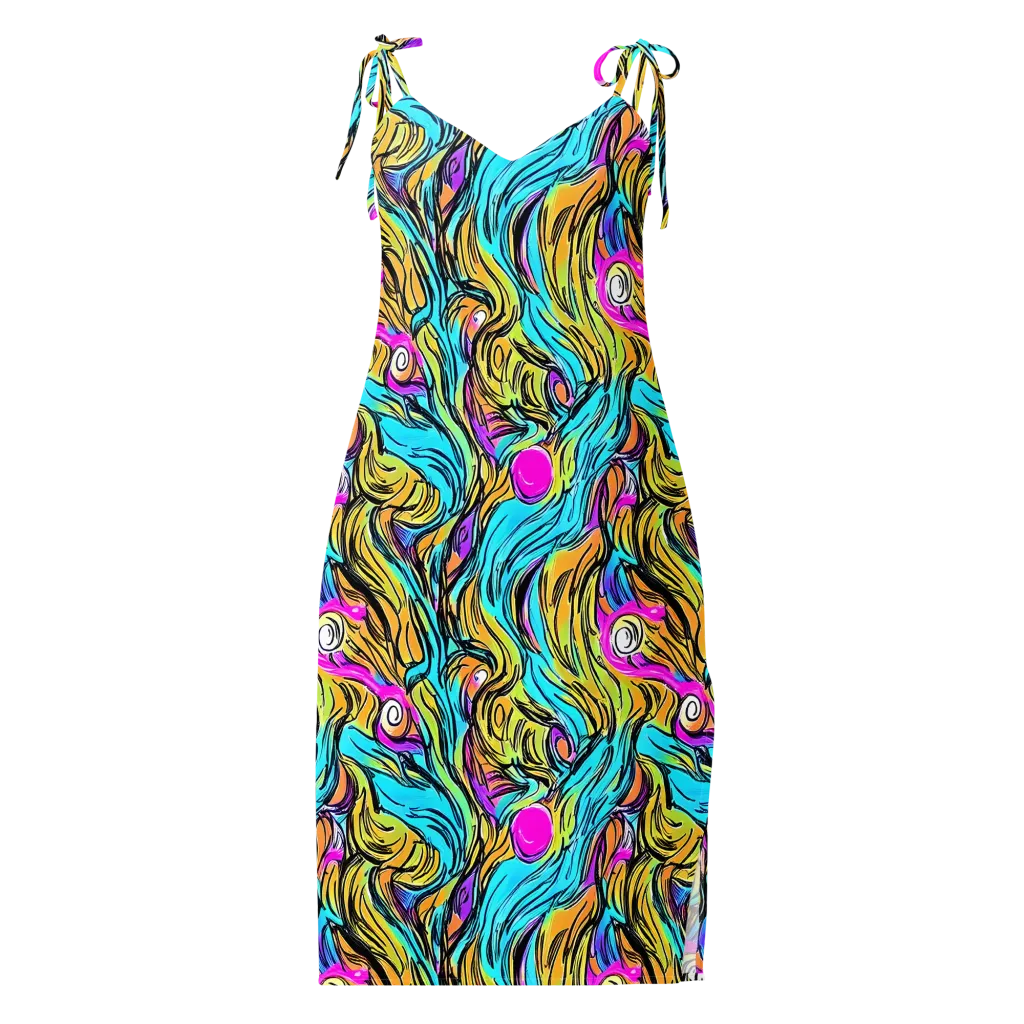 Liquid Neon on Slip Dress — Front