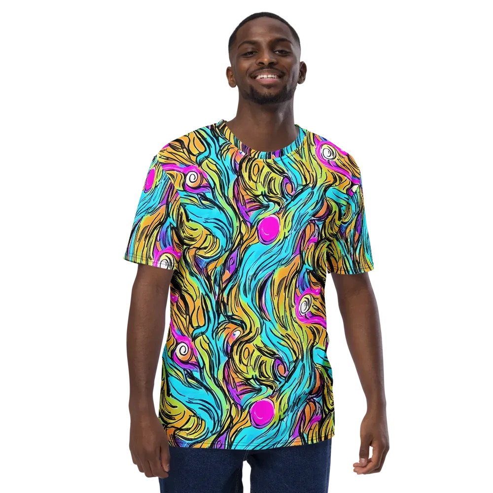 Liquid Neon on Men's Crew Neck T-Shirt — Front