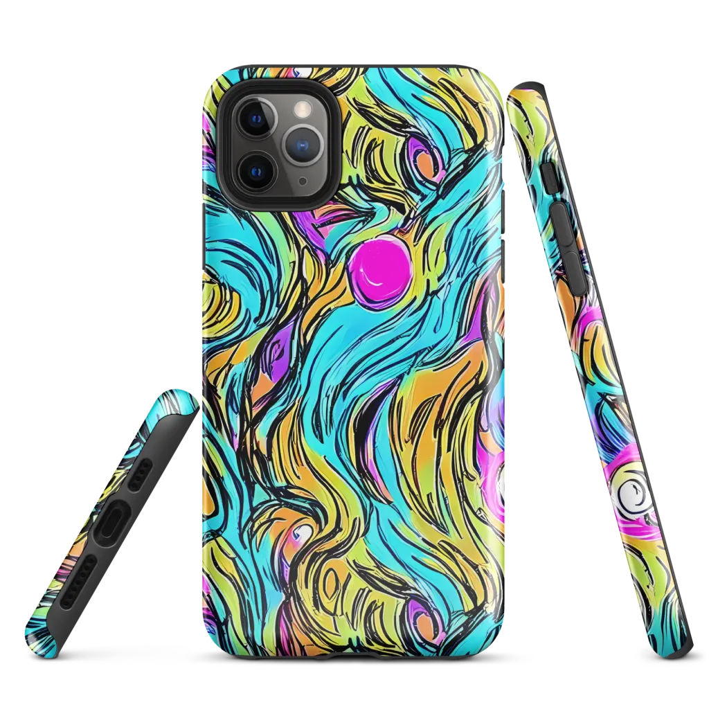 Liquid Neon on Tough Case for iPhone® — Front