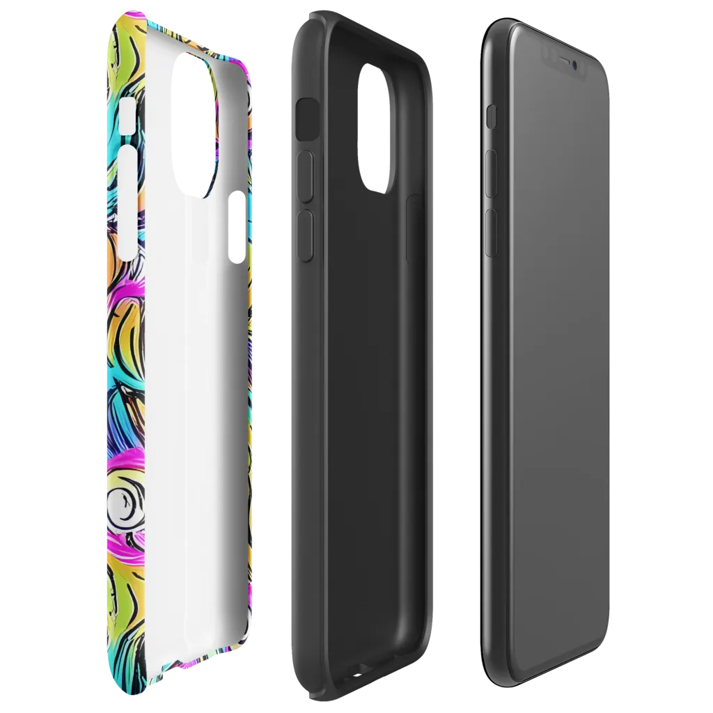 Liquid Neon on Tough Case for iPhone® — Right