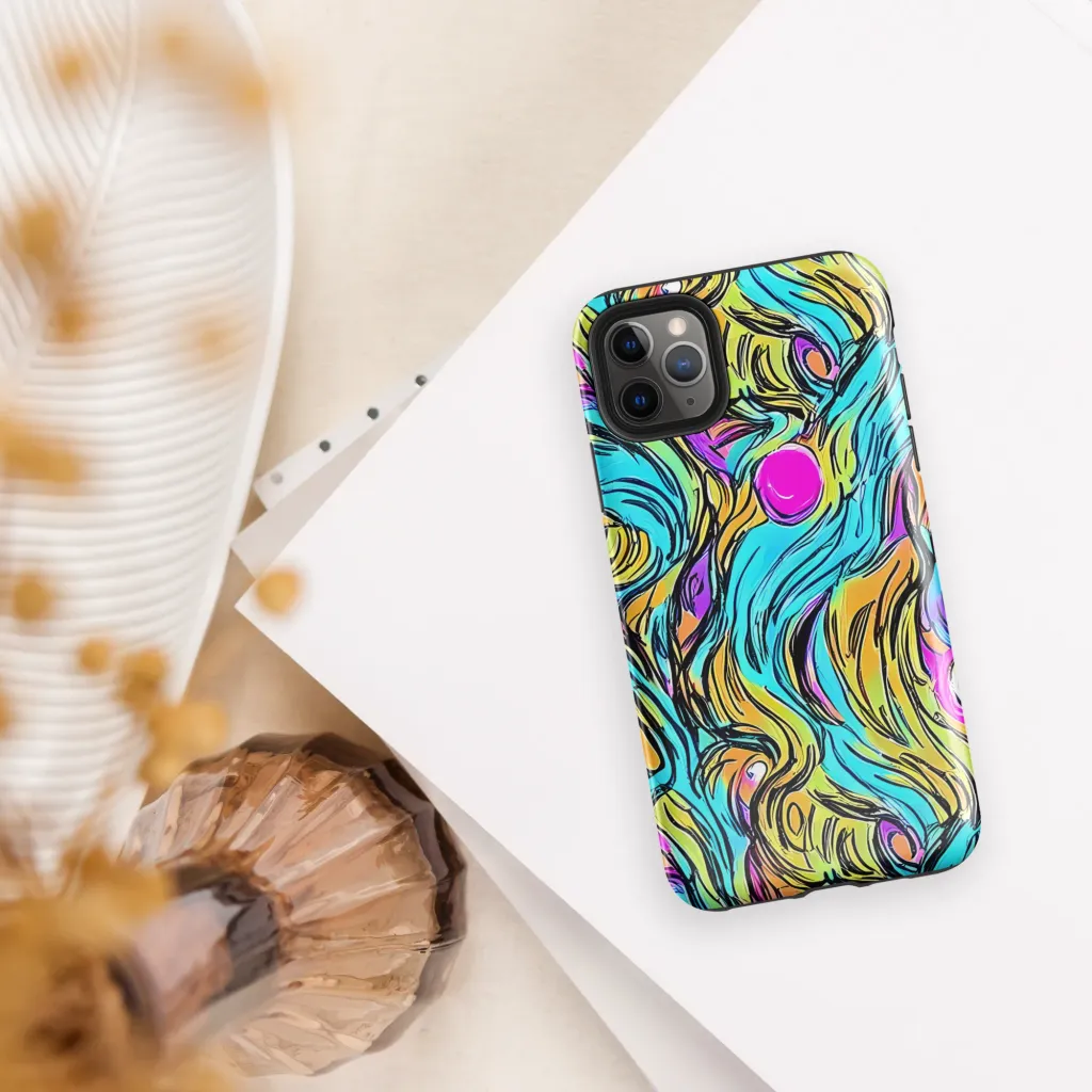 Liquid Neon on Tough Case for iPhone® — Front