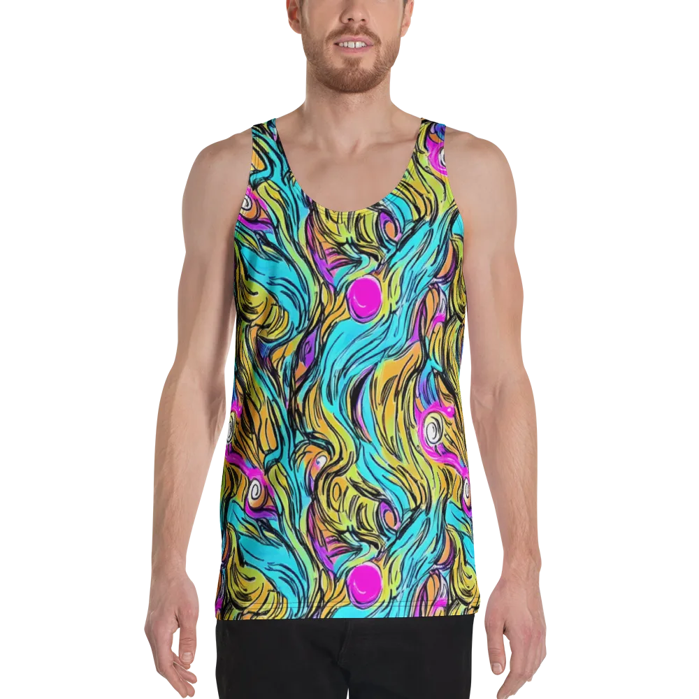 Liquid Neon on Men's Tank Top — Front
