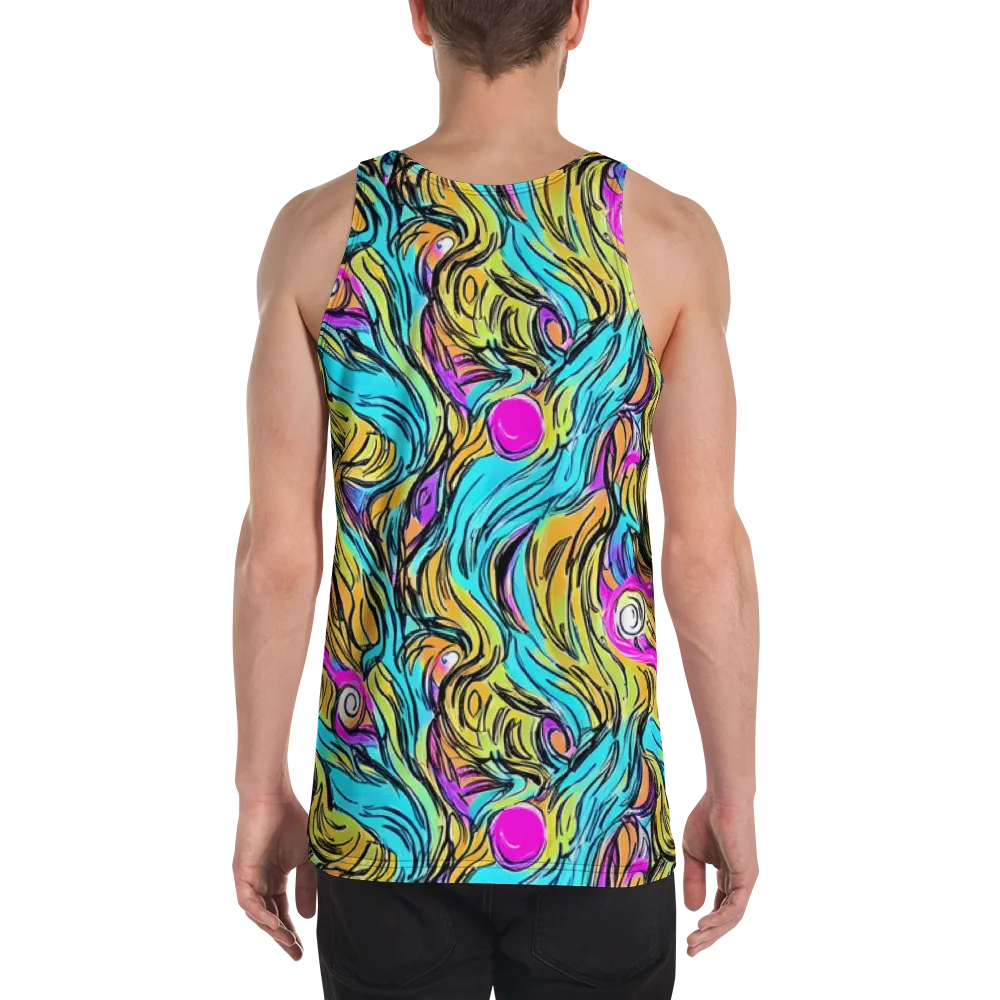 Liquid Neon on Men's Tank Top — Back