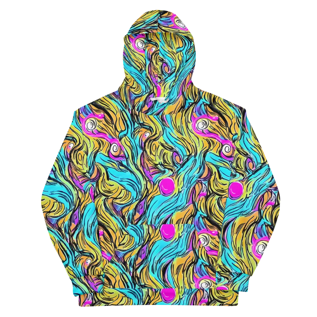Liquid Neon on Cotton Hoodie — Front