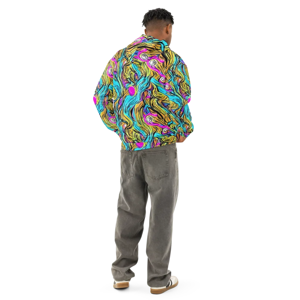 Liquid Neon on Cotton Hoodie — Back