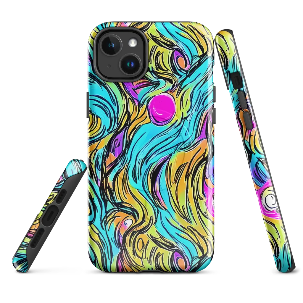 Liquid Neon on MagSafe Tough Case for iPhone® — Front