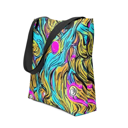Liquid Neon on a Tote Bag