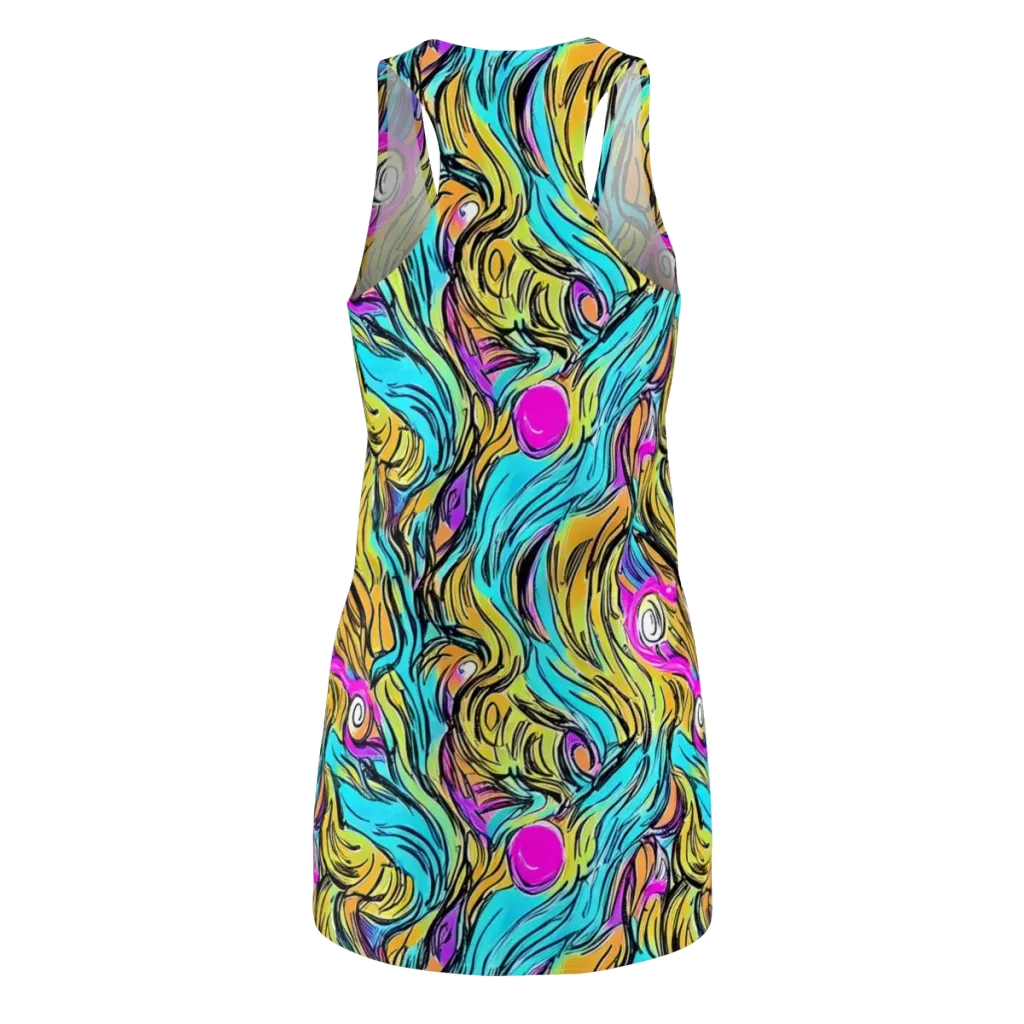 Liquid Neon on Racerback Dress — Back