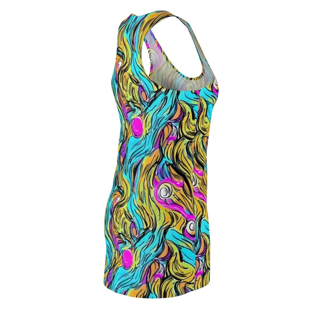 Liquid Neon on Racerback Dress — Back Side