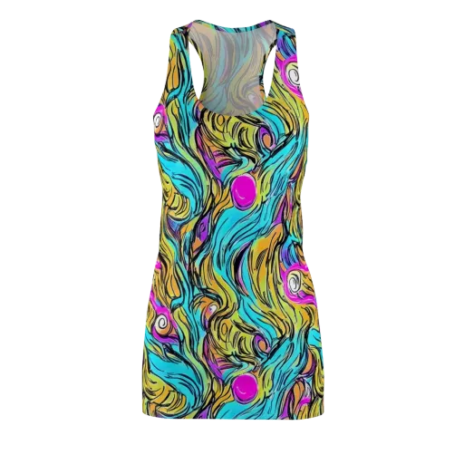 Liquid Neon on a Racerback Dress