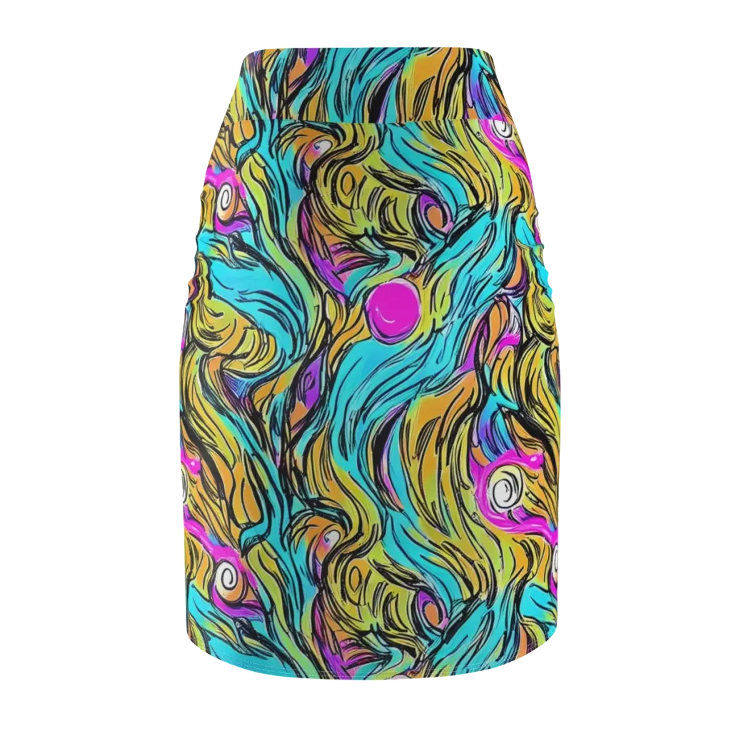 Liquid Neon on Pencil Skirt — Back